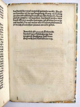 Foto Kolophon - Cocles, Bartolomäus, (Bartolomeo della Rocca), 1467-1504 - Die Physiognomie als Wissenschaft vor 500 Jahren